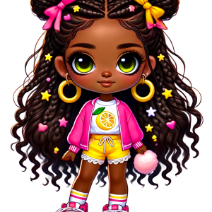 Orange Pink Hearts Youth Heavy Blend Hoodie